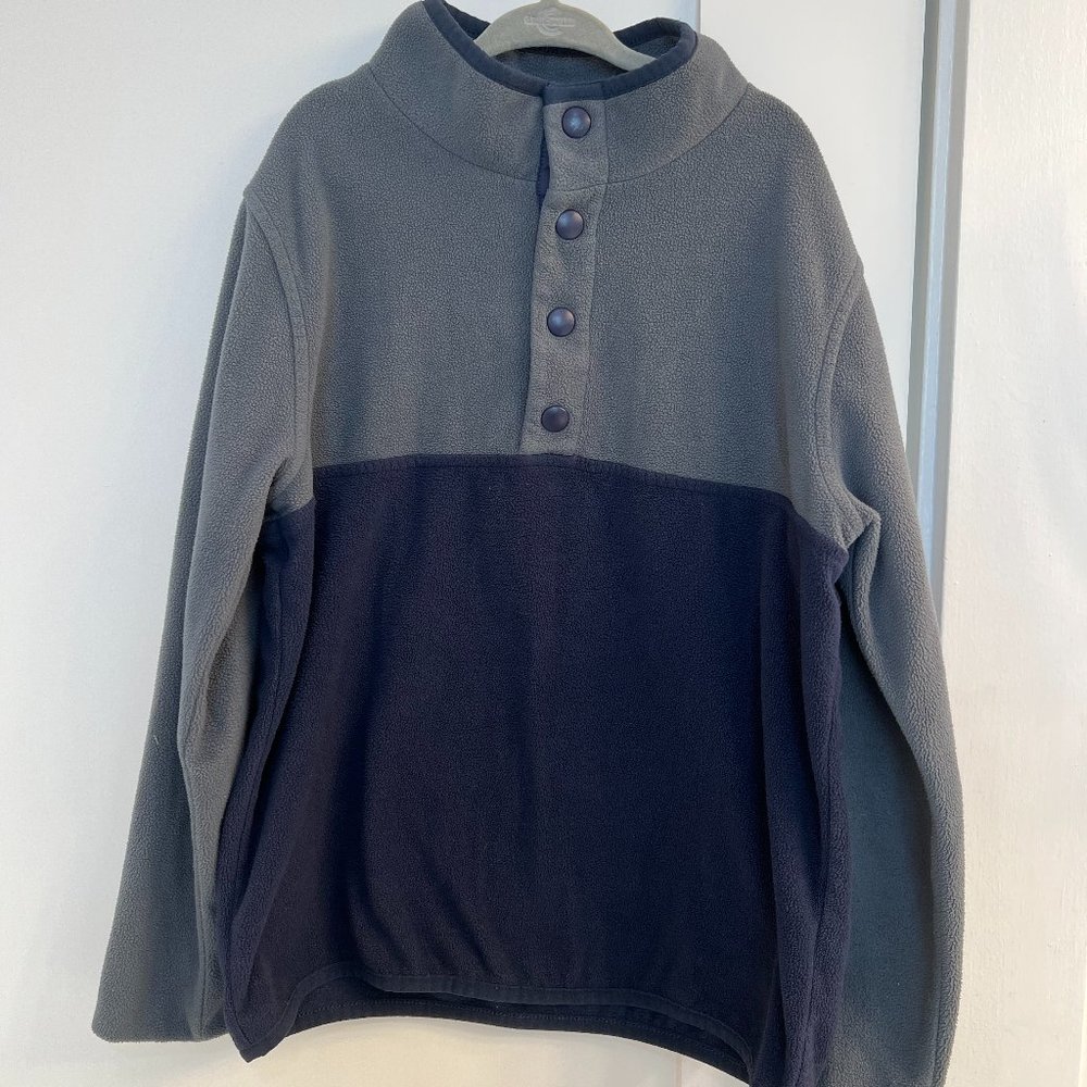 Crewcuts Grey/Navy Half Zip Fleece Pull-Over Size 8/9